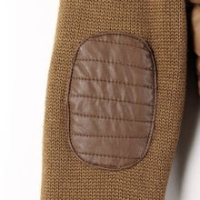 茵曼2012冬装新款立领针织拼接双排扣短款棉衣H824052692 深棕色 M产品图片3素材 IT168图片大全